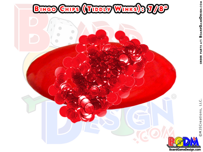Bingo Chips, Tiddlywinks, Clear Plastic Chips Game Pieces