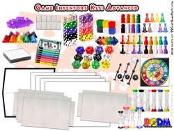 The Advanced Game Inventors Kit we offer is a diverse kit for the inventor that needs lots of choices for creating one game or more. This inventor starter kit can also be appreciated by the experienced gamer that needs a much wider selection of game parts to make a great game. - Game Inventors Kit / Parts Kit for Game Creators. This game starter kit is for Beginners and the Pro Game Creators. This is a collection of game parts to make your game developing ideas easier. Make your game invention come to life!