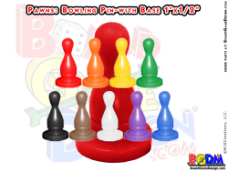 Pawns Bowling Pin with Base Shaped, player pieces, movers