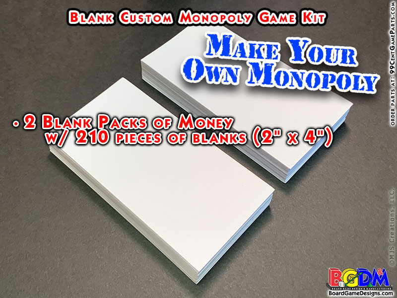 Custom Blank Monopoly Game Kit - Image 7
