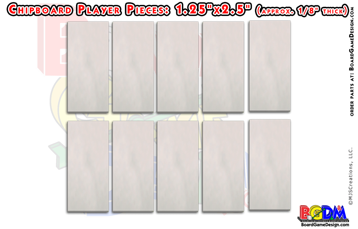Chipboard Player Pieces/Standees (10 Pieces)